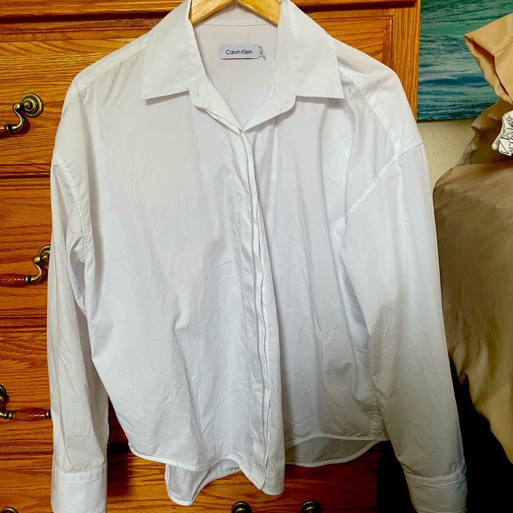 Calvin Klein button down blouse
